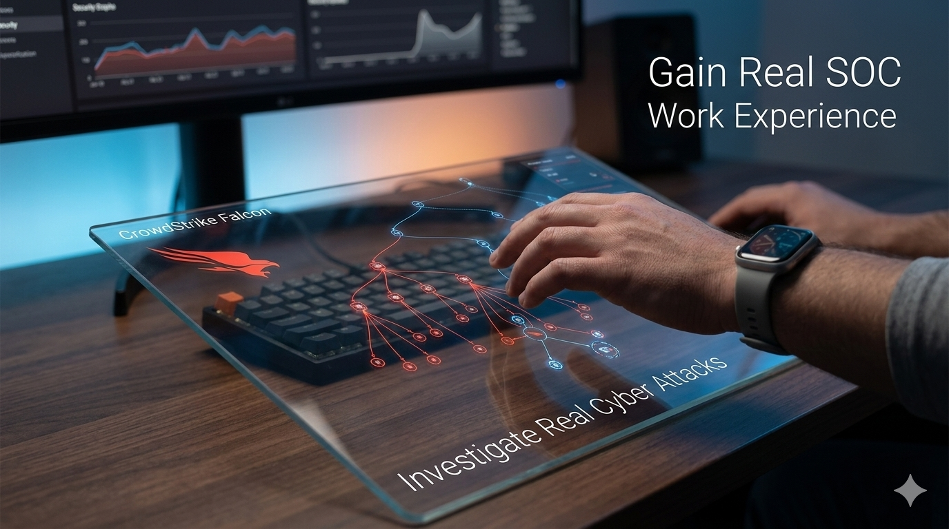 Live SOC analyst training environment with enterprise security tools